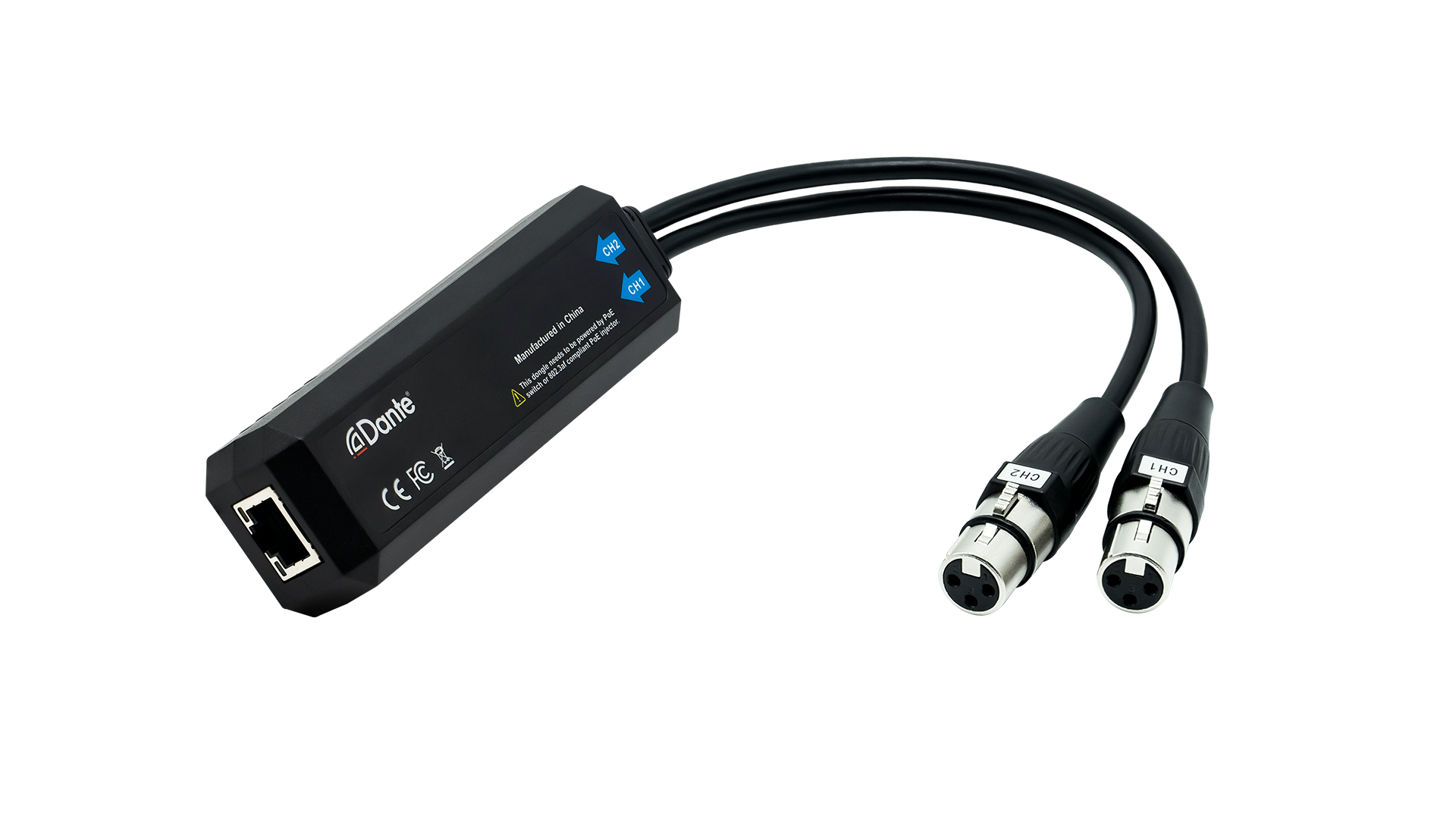wifi会议产品：2 个模拟通道到 Dante